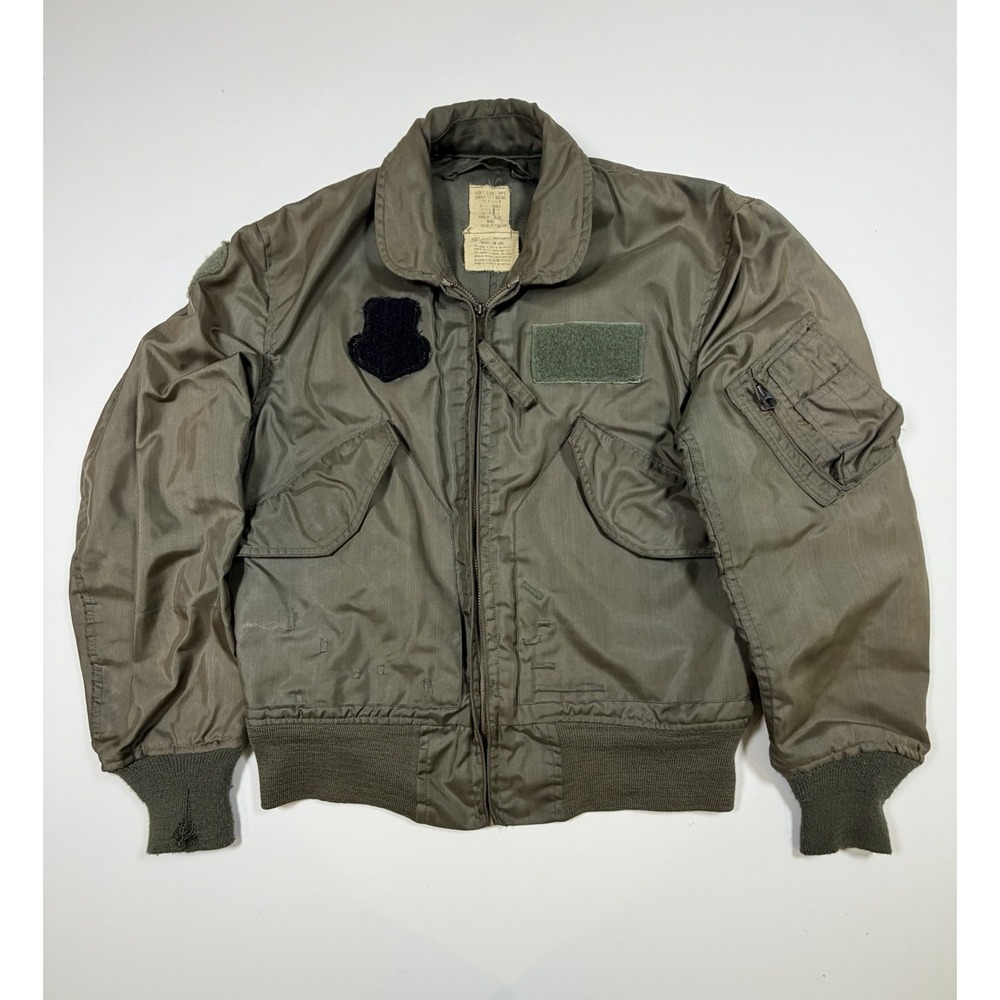 USAF CWU 45P Jacket Men's Small Green Flyers Fire Resistant Flight Bomber